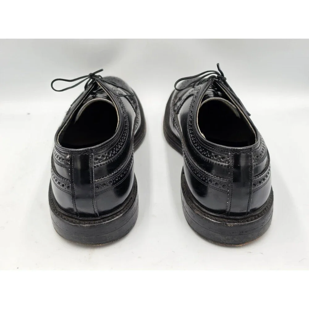 Vintage Freeman Bootmaker Guild Wingtip Dress Shoes Mens Size 8 EE Black